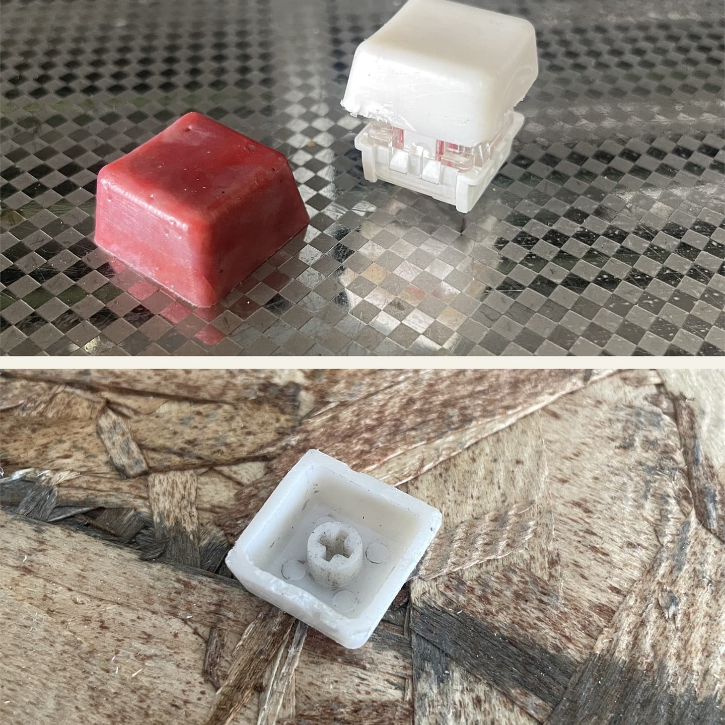 Keycaps molded part example
